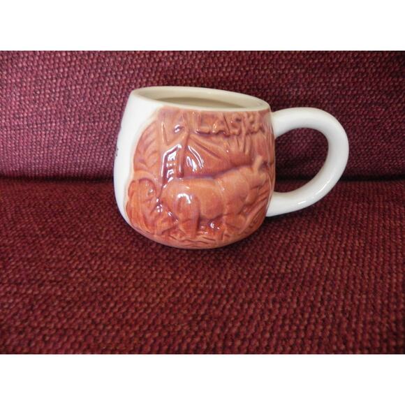Vintage Ceramic Alaska Novelty Souvenir Funny Coffee Mug, Two Turds Full - Picture 2 of 9